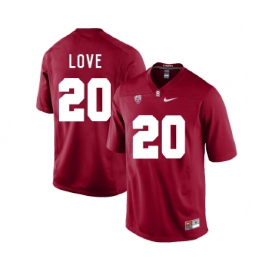 Stanford Cardinal 20 Bryce Love Cardinal College Football Jersey