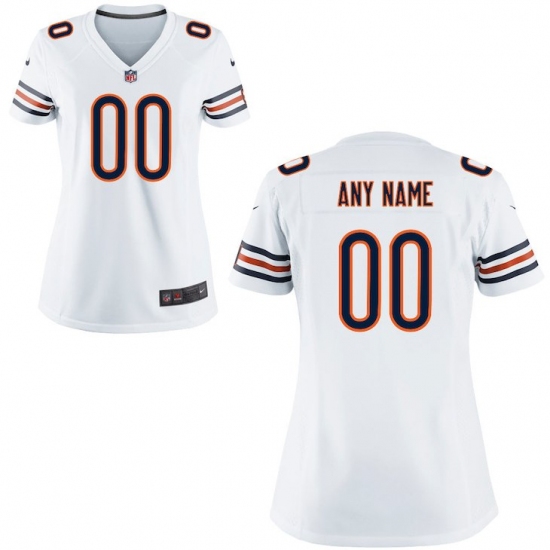Women's Chicago Bears Nike White Custom Game Jersey - Ujersey