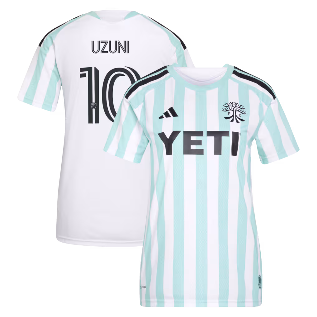Women's Austin FC Myrto Uzuni adidas White 2026 The Rooted Kit Replica Jersey