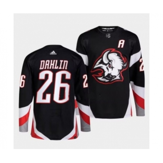 Men's Buffalo Sabres #26 Rasmus Dahlin Black 2022-23 Stitched Jersey - Ujersey