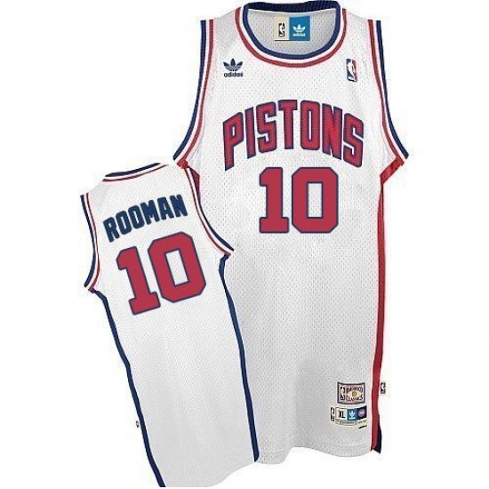Men's Adidas Detroit Pistons #10 Dennis Rodman Swingman White Throwback NBA Jersey - Ujersey