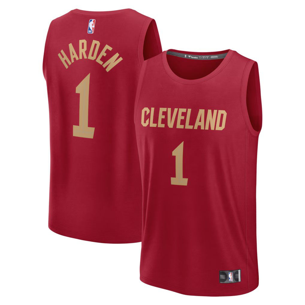 Youth Cleveland Cavaliers James Harden Fanatics Wine Fast Break Replica Jersey - Icon Edition