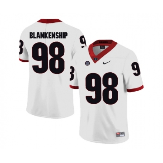 Georgia Bulldogs 98 Rodrigo Blankenship White College Football Jersey - Ujersey