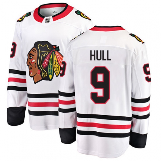 Men's Chicago Blackhawks #9 Bobby Hull Fanatics Branded White Away Breakaway NHL Jersey