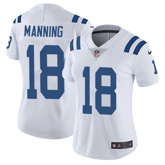 Women's Nike Indianapolis Colts #18 Peyton Manning Elite White NFL Jersey - Ujersey