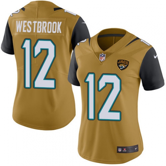 Women's Nike Jacksonville Jaguars #12 Dede Westbrook Limited Gold Rush Vapor Untouchable NFL Jersey - Ujersey