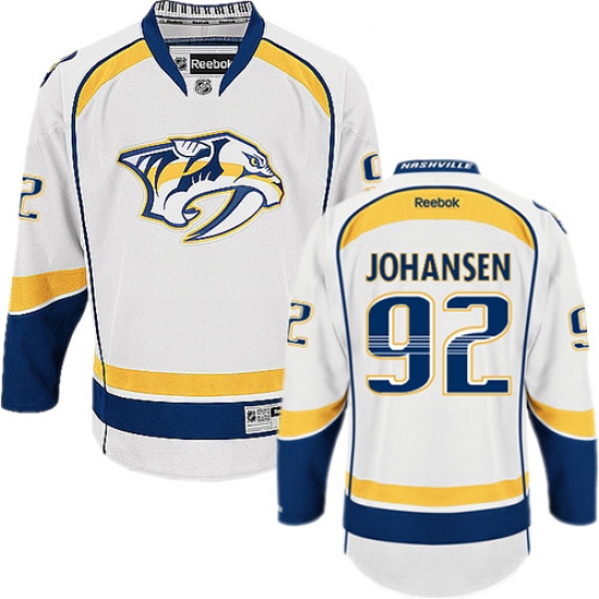Women's Reebok Nashville Predators #92 Ryan Johansen Authentic White Away NHL Jersey - Ujersey