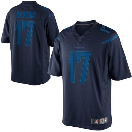 Men's Nike Los Angeles Chargers #17 Philip Rivers Navy Blue Drenched Limited NFL Jersey - Ujersey