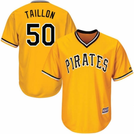 Youth Majestic Pittsburgh Pirates #50 Jameson Taillon Authentic Gold Alternate Cool Base MLB Jersey - Ujersey