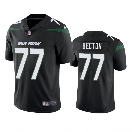 Men's New York Jets #77 Mekhi Becton Black 2020 NFL Draft Vapor Limited Jersey - Ujersey