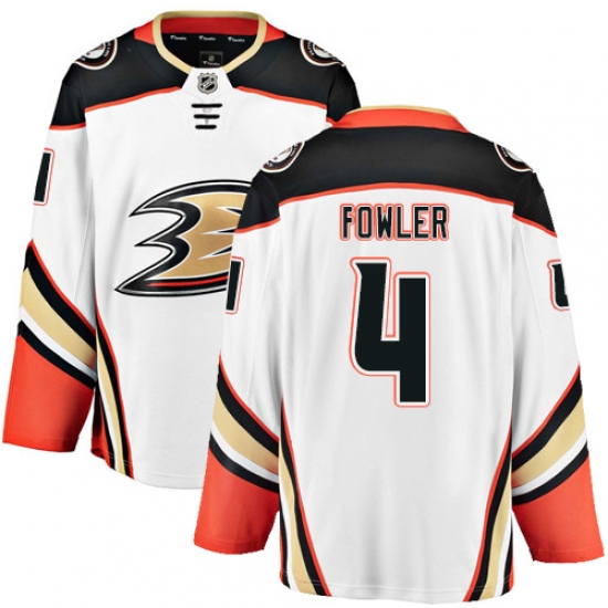 Men's Anaheim Ducks #4 Cam Fowler Fanatics Branded White Away Breakaway NHL Jersey - Ujersey