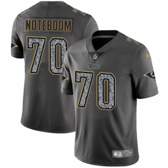 Men's Nike Los Angeles Rams #70 Joseph Noteboom Gray Static Vapor Untouchable Limited NFL Jersey - Ujersey