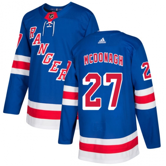 Youth Adidas New York Rangers #27 Ryan McDonagh Authentic Royal Blue Home NHL Jersey - Ujersey