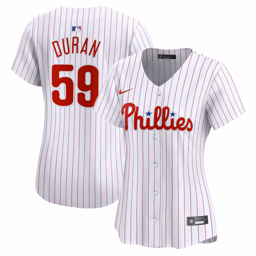 Women's Philadelphia Phillies Jhoan Duran Nike White Home Limited Player Jersey - Ujersey