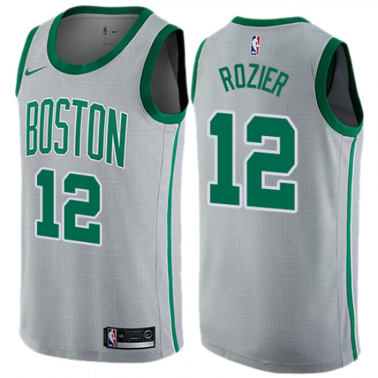 Men's Nike Boston Celtics #12 Terry Rozier Swingman Gray NBA Jersey - City Edition - Ujersey