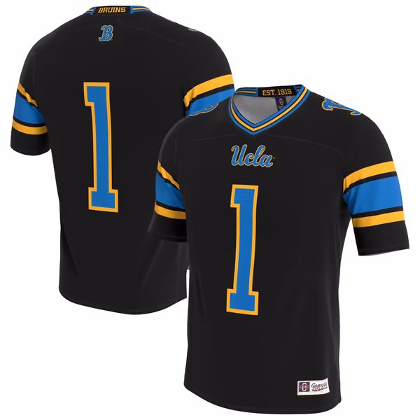 Unisex GameDay Greats UCLA Bruins Lightweight Collegiate Football Blackout Fashion Jersey - Ujersey