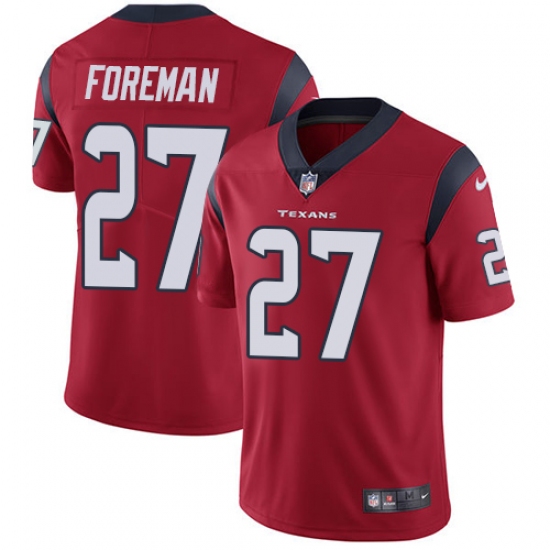 Youth Nike Houston Texans #27 D'Onta Foreman Limited Red Alternate Vapor Untouchable NFL Jersey - Ujersey