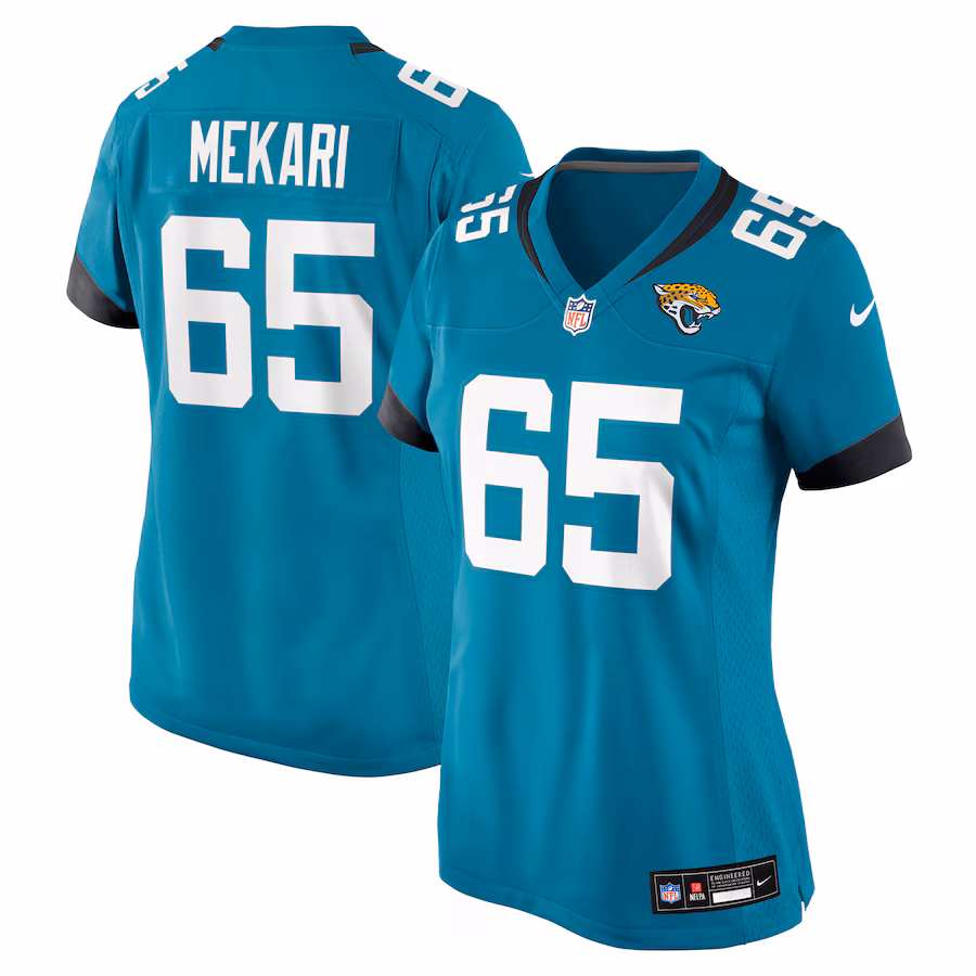 Women's Jacksonville Jaguars Patrick Mekari Nike Teal Team Game Jersey - Ujersey
