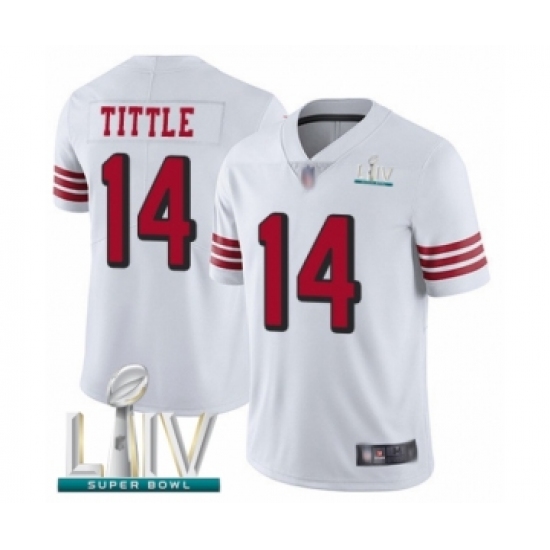 Youth San Francisco 49ers #14 Y.A. Tittle Limited White Rush Vapor Untouchable Super Bowl LIV Bound Football Jersey - Ujersey