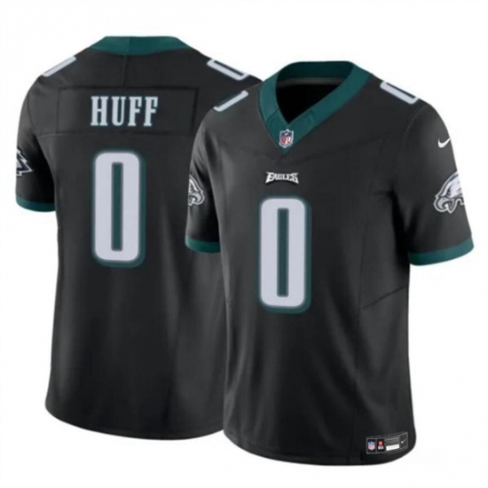 Men's Philadelphia Eagles #0 Bryce Huff Black 2024 F.U.S.E. Vapor Untouchable Limited Football Stitched Jersey - Ujersey