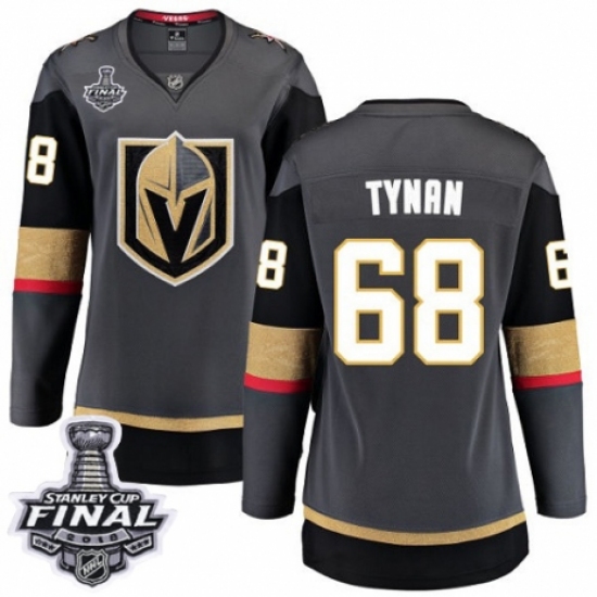 Women's Vegas Golden Knights #68 T.J. Tynan Authentic Black Home Fanatics Branded Breakaway 2018 Stanley Cup Final NHL Jersey - Ujersey