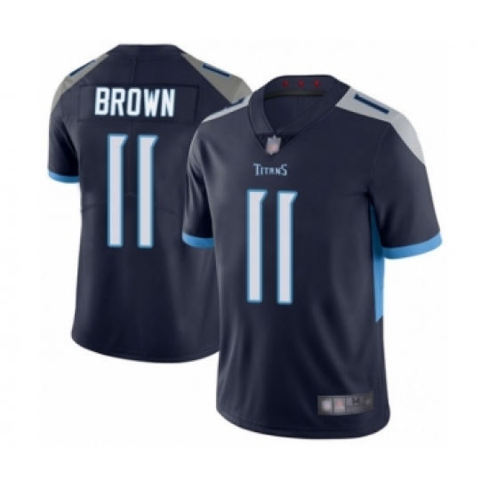 Men's Tennessee Titans #11 A.J. Brown Navy Blue Team Color Vapor Untouchable Limited Player Football Jersey - Ujersey