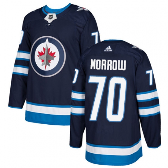 Youth Adidas Winnipeg Jets #70 Joe Morrow Authentic Navy Blue Home NHL Jersey - Ujersey
