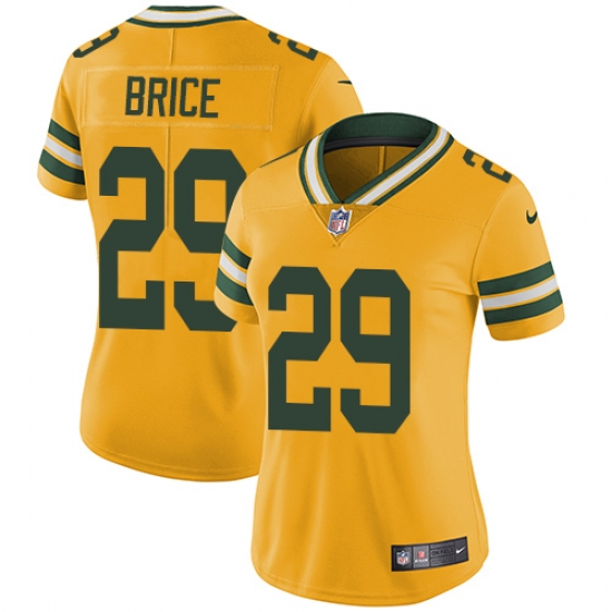 Women's Nike Green Bay Packers #29 Kentrell Brice Limited Gold Rush Vapor Untouchable NFL Jersey - Ujersey