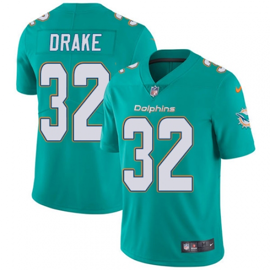 Youth Nike Miami Dolphins #32 Kenyan Drake Aqua Green Team Color Vapor Untouchable Limited Player NFL Jersey - Ujersey