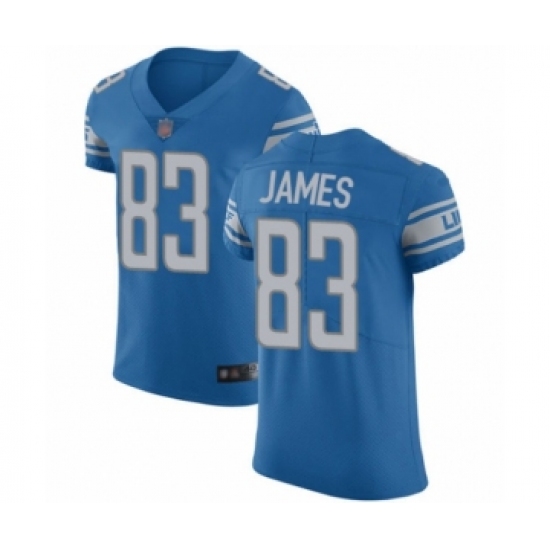 Men's Detroit Lions #83 Jesse James Blue Team Color Vapor Untouchable Elite Player Football Jersey - Ujersey