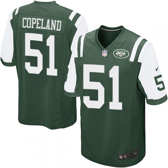 Men's Nike New York Jets #51 Brandon Copeland Game Green Team Color NFL Jersey - Ujersey