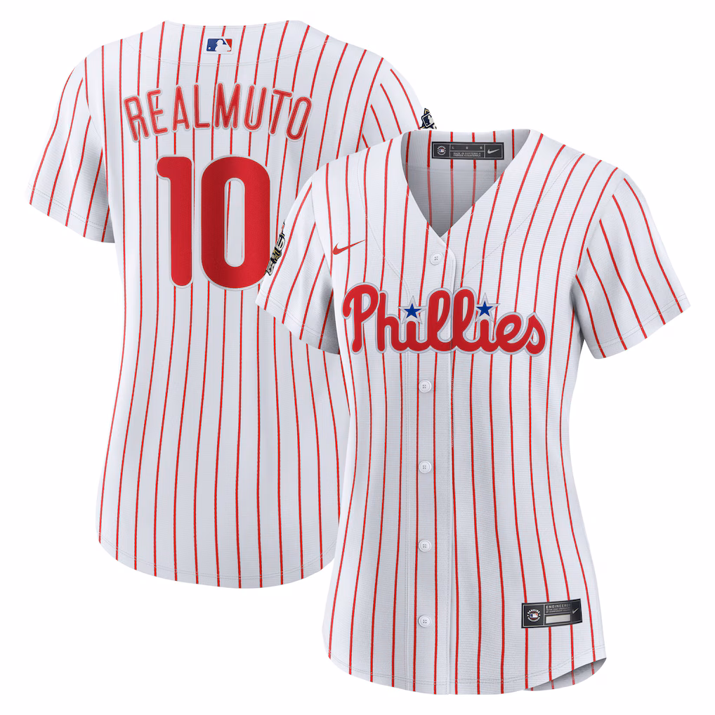 Women's Philadelphia Phillies J.T. Realmuto Nike White 2022 World Series Home Replica Player Jersey - Ujersey