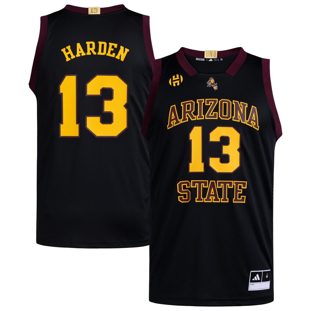 Men's adidas James Harden Black Arizona State Sun Devils Replica Swingman Jersey - Ujersey