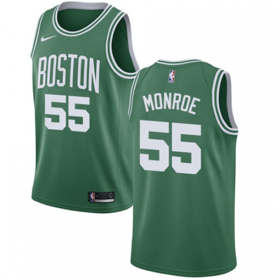 Youth Nike Boston Celtics #55 Greg Monroe Swingman Green(White No.) Road NBA Jersey - Icon Edition - Ujersey