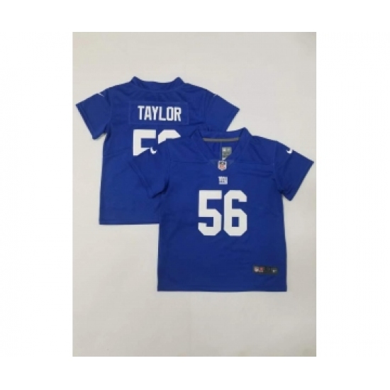 Toddler New York Giants #56 Lawrence Taylor Limited Blue Vapor Stitched Jersey - Ujersey