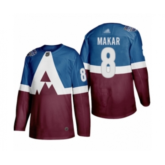 Men's Colorado Avalanche #8 Cale Makar Authentic Burgundy Blue 2020 Stadium Series Hockey Jersey - Ujersey