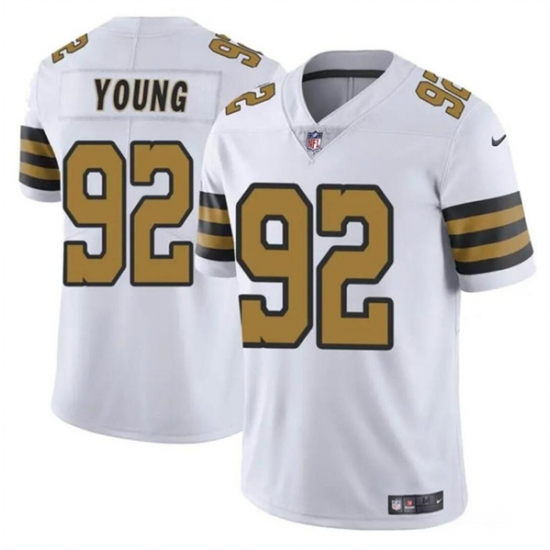 Men's New Orleans Saints #92 Chase Young White Color Rush Limited Football Stitched Jersey - Ujersey