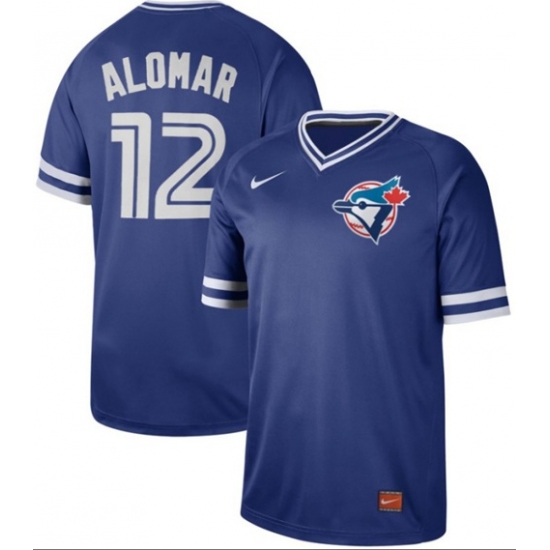 Men's Nike Toronto Blue Jays #12 Roberto Alomar Royal Authentic Cooperstown Collection Stitched Baseball Jersey - Ujersey