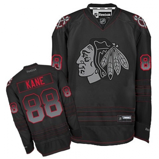 Men's Reebok Chicago Blackhawks #88 Patrick Kane Premier Black Accelerator NHL Jersey - Ujersey