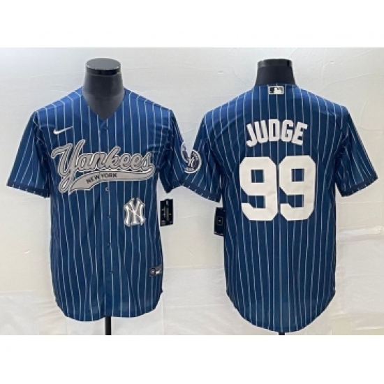 Men's New York Yankees #99 Aaron Judge Navy Cool Base Stitched Baseball Jersey - ujerseystore