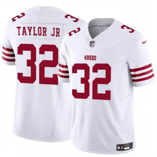 Men's San Francisco 49ers #32 Patrick Taylor Jr White 2024 F.U.S.E. Vapor Untouchable Limited Stitched Football Jersey - Ujersey