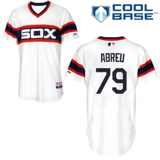 Men's Majestic Chicago White Sox #79 Jose Abreu White Alternate Flex Base Authentic Collection MLB Jersey