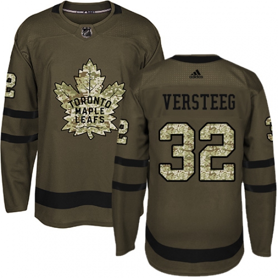Youth Adidas Toronto Maple Leafs #32 Kris Versteeg Authentic Green Salute to Service NHL Jersey - Ujersey