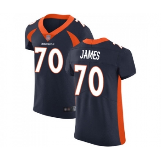 Men's Denver Broncos #70 Ja Wuan James Navy Blue Alternate Vapor Untouchable Elite Player Football Jersey - Ujersey