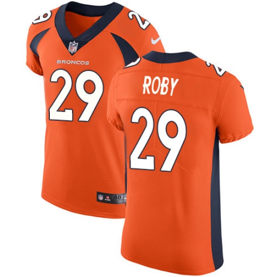 Men's Nike Denver Broncos #29 Bradley Roby Orange Team Color Vapor Untouchable Elite Player NFL Jersey - Ujersey