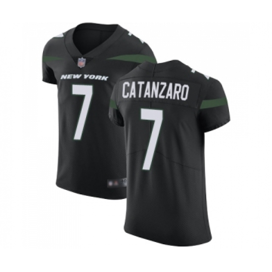 Men's New York Jets #7 Chandler Catanzaro Black Alternate Vapor Untouchable Elite Player Football Jersey - Ujersey