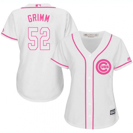Women's Majestic Chicago Cubs #52 Justin Grimm Authentic White Fashion MLB Jersey - Ujersey