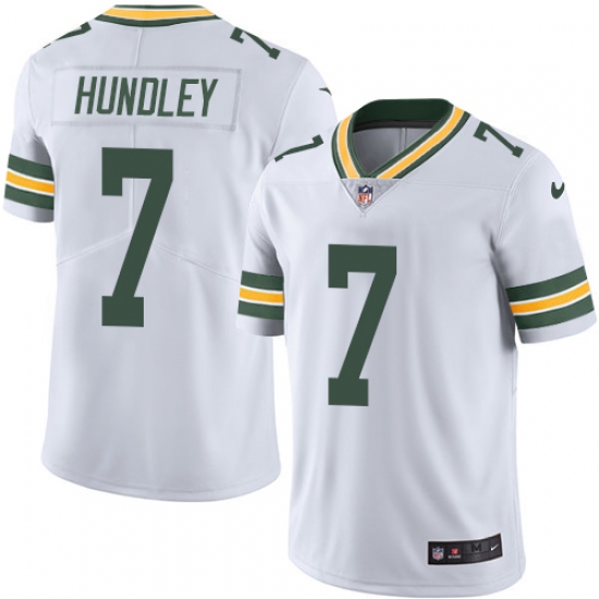 Men's Nike Green Bay Packers #7 Brett Hundley White Vapor Untouchable Limited Player NFL Jersey - Ujersey
