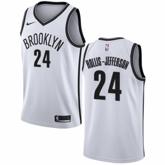 Youth Nike Brooklyn Nets #24 Rondae Hollis-Jefferson Swingman White NBA Jersey - Association Edition - Ujersey