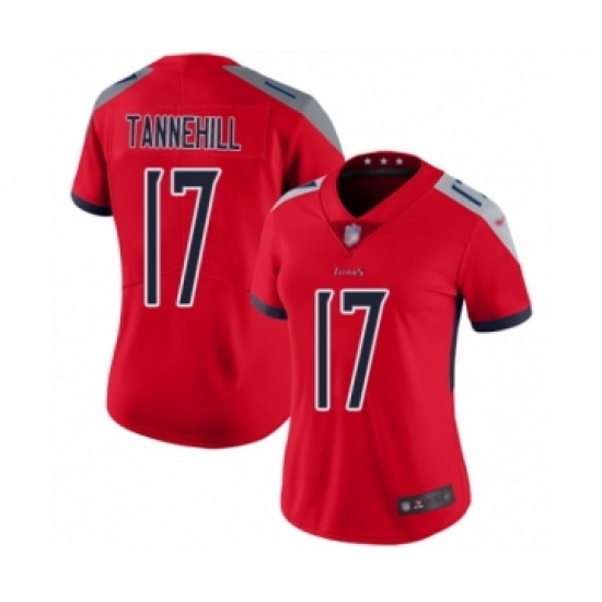 Women's Tennessee Titans #17 Ryan Tannehill Limited Red Inverted Legend Football Jersey - Ujersey